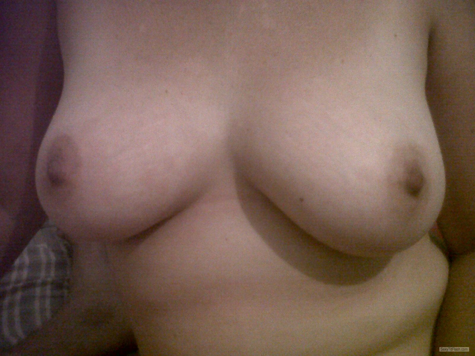 Tit Flash: Wife's Medium Tits - HOT OR NOT from South Africa